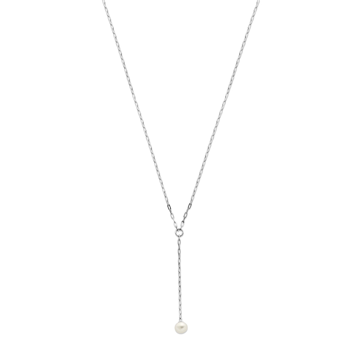 vDam Y-collier Parel 45 + 3 Cm Zilver Gerhodineerd 1339000