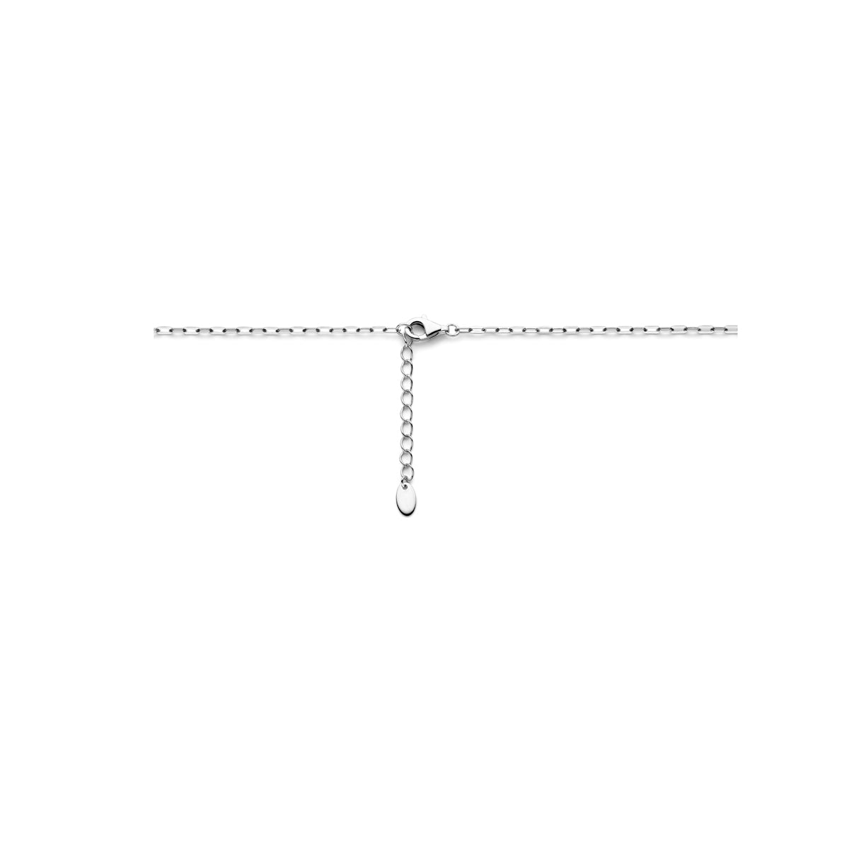 vDam Y-collier Parel 45cm + 3 Cm Zilver Gerhodineerd 1339000  45cm