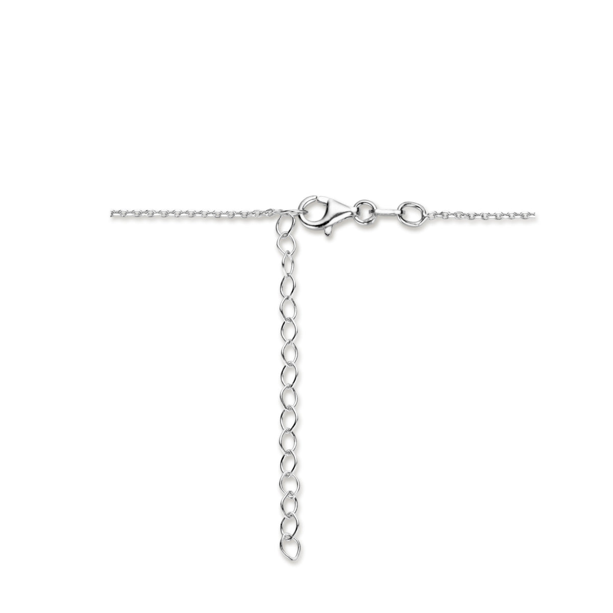 vDam Y-collier Parel 45cm + 5 Cm Zilver Gerhodineerd 1336160  45cm