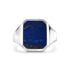 vDam Zegelring Massief Lapis 13 X 11mm Zilver Wit 1021782 Maat 19