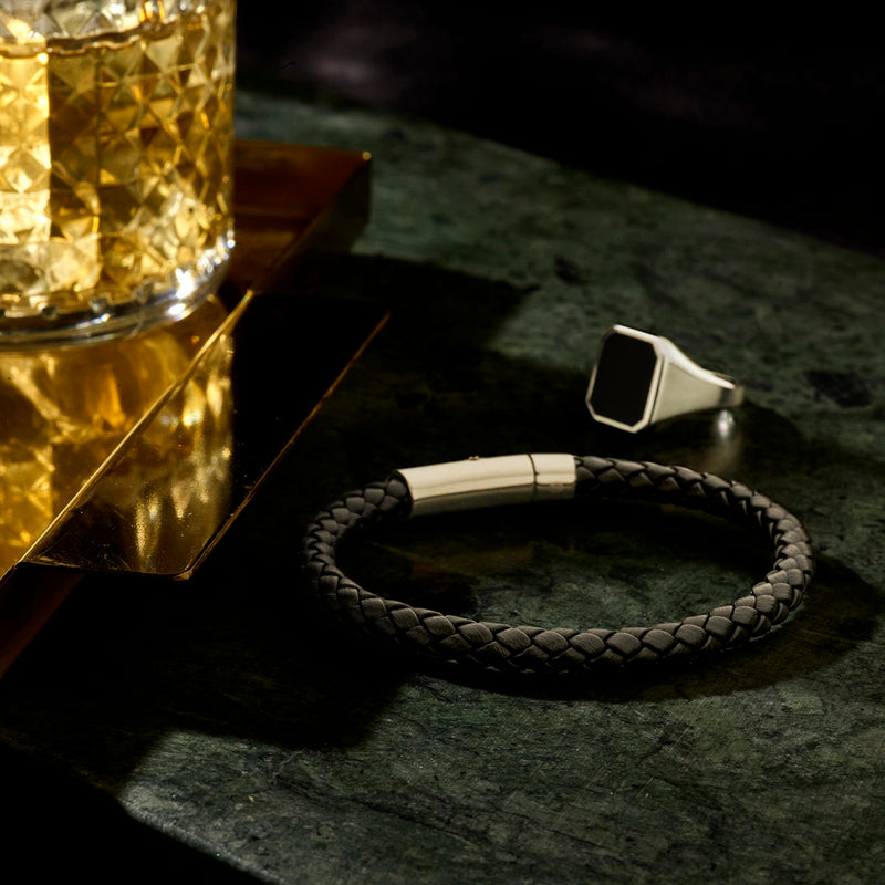 vDam Zegelring Massief Onyx 13 X 11mm Zilver Wit 1014741 Maat 19½