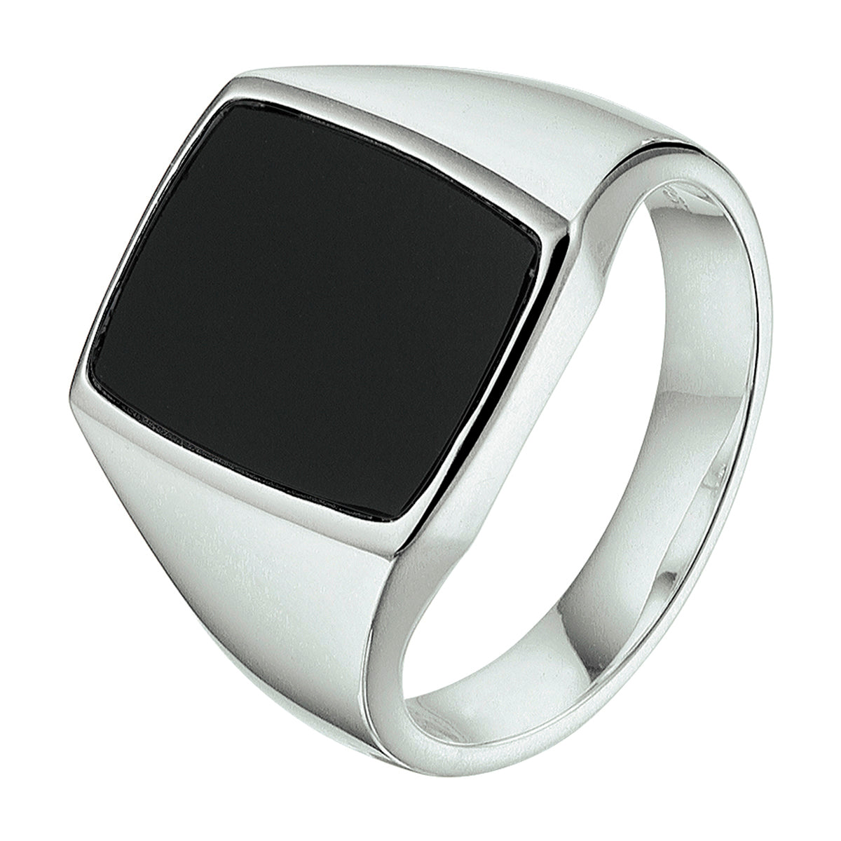 vDam Zegelring Massief Onyx Zilver Gerhodineerd 1337351