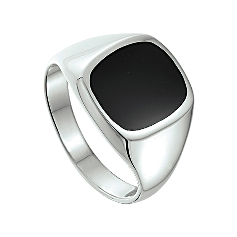 vDam Zegelring Onyx Zilver Wit 1018098