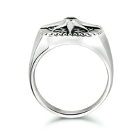 vDam Zegelring Ster Zirkonia Zilver Gerhodineerd 1334287 Maat 19