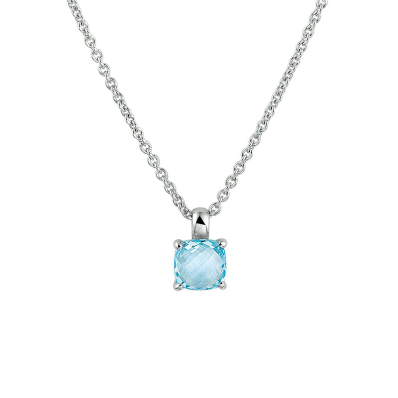 vDam Zilveren Collier Blauw Topaas 1320819
