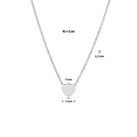 vDam Zilveren Collier Hart 1329556