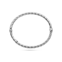 vDam Zilveren Gerhodineerde Gedraaide Armband met Scharniersluiting 1339682
