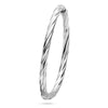 vDam Zilveren Gerhodineerde Gedraaide Armband met Scharniersluiting 1339683