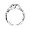 vDam Zilveren Gerhodineerde Ring met Zirkonia Hart 1339234
