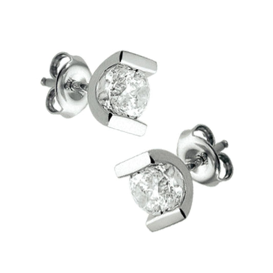 vDam Zilveren Oorknoppen Zirkonia 1308927
