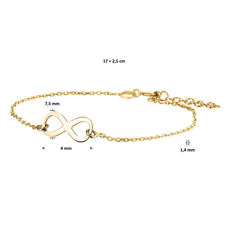 vDam Zilveren Vergulde Infinity Armband 2103161