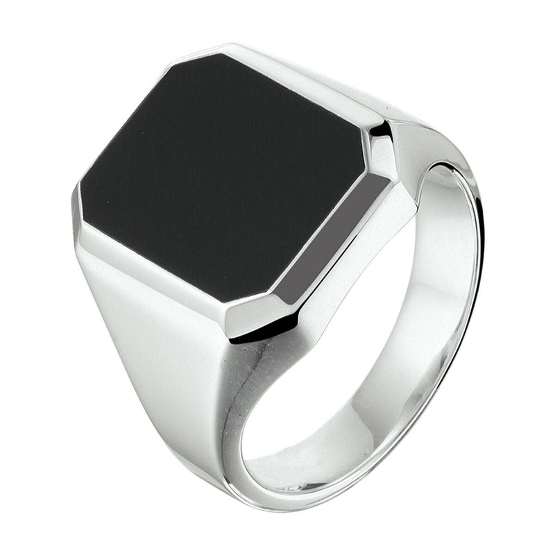 vDam Zilveren Zegelring Massief Onyx 1014620