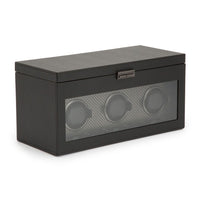 WOLF Axis Driedubbele Horloge Opwinder met Opslag 469403 - Juwelier van Dam