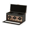 WOLF Axis Driedubbele Horloge Opwinder met Opslag 469416 - Juwelier van Dam