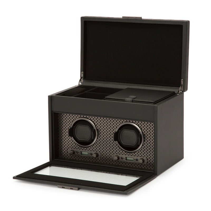 WOLF Axis Dubbele Horloge Opwinder met Oplsag 469303 - Juwelier van Dam