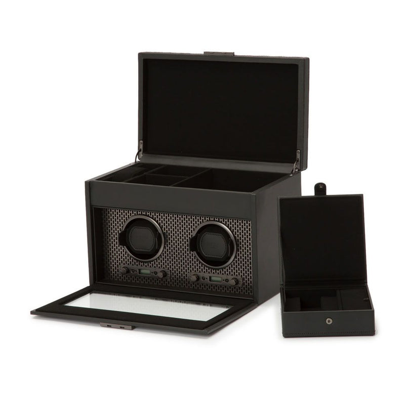 WOLF Axis Dubbele Horloge Opwinder met Oplsag 469303 - Juwelier van Dam