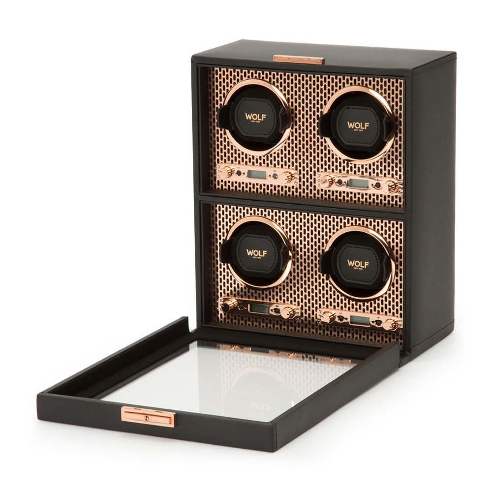 WOLF Axis Vierdubbele Horloge Opwinder 469516 - Juwelier van Dam